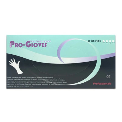 Pro Gloves Powder Free Latex Reusable Gloves Black 20 Pack - Large